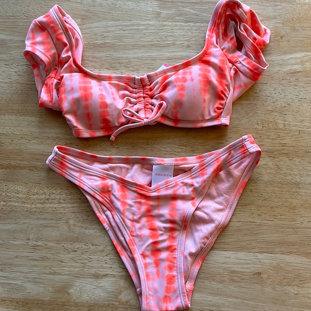 Coral tie dye XS bikini